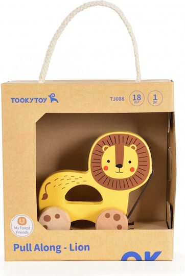Tooky Toys Pull-Along Toy made of Wood for 18++ Months