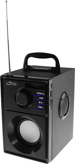 Media-Tech Boombox BT Bluetooth Speaker 15W with Radio and Battery Life up to 6 hours Black
