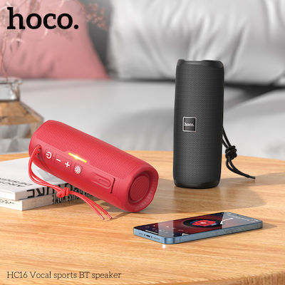 Hoco HC16 Bluetooth Speaker 10W with Radio and Battery Life up to 3 hours Red