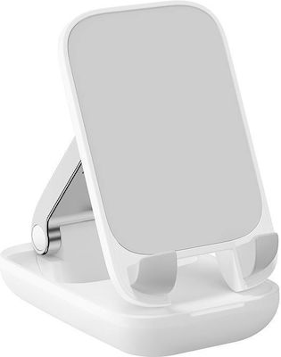 Baseus Folding Desk Stand for Mobile Phone in White Colour