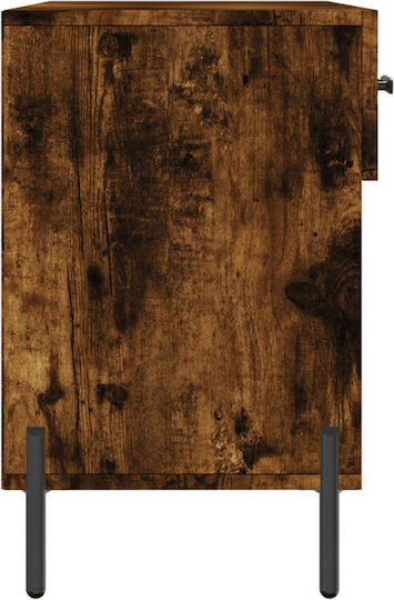 Holz Schuhschrank mit 4 Regalen Gelb L102xW35xH55cm