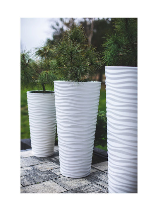 Form Plastic Dunes Slim Γλάστρα Πλαστική Anthracite 39.5x39.5x79.5εκ.