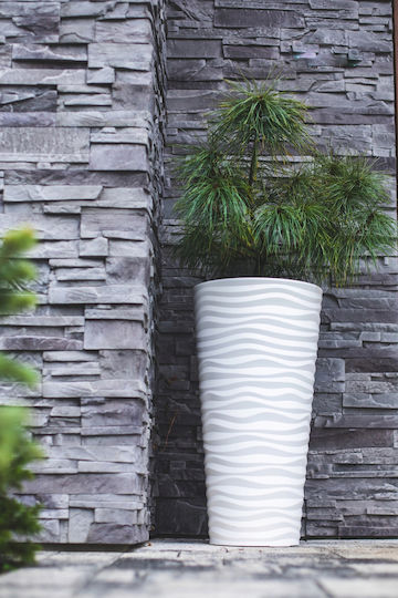 Form Plastic Dunes Slim Γλάστρα Πλαστική Anthracite 39.5x39.5x79.5εκ.