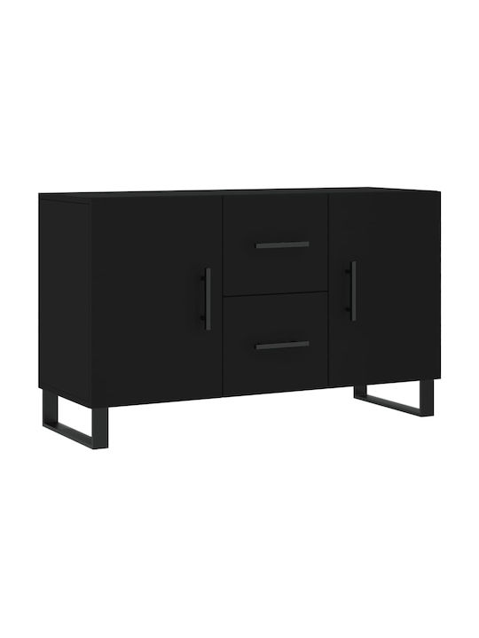 Wooden Buffet with Drawers Black L100xW36xH60cm