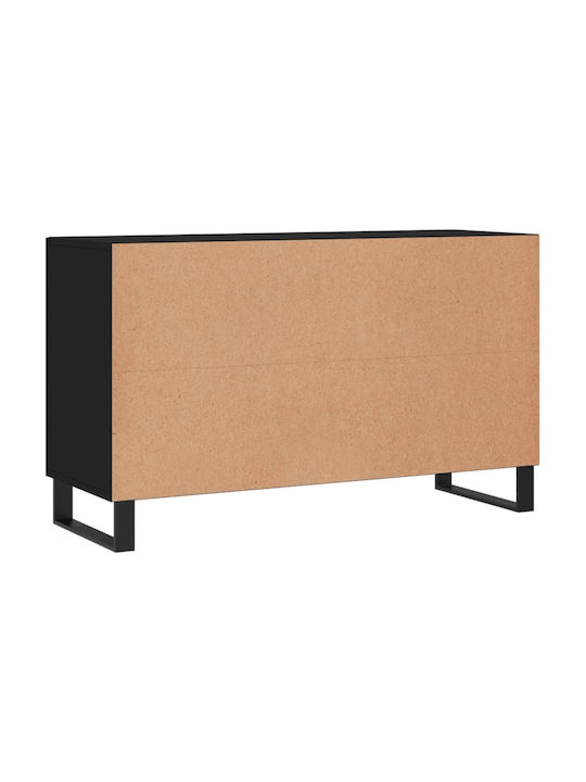 Bufet cu Sertare Negru 100x36x60cm