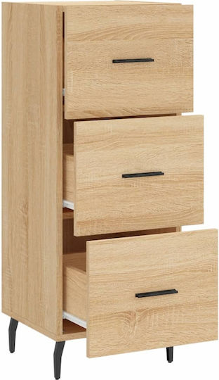 Wooden Office Drawer Sonoma 34.5x34x90cm