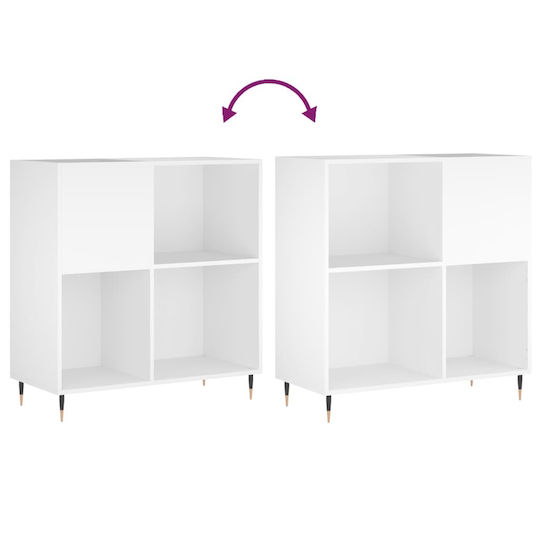 vidaXL Mobilier Hi-Fi Alb 38x84.5x89cm