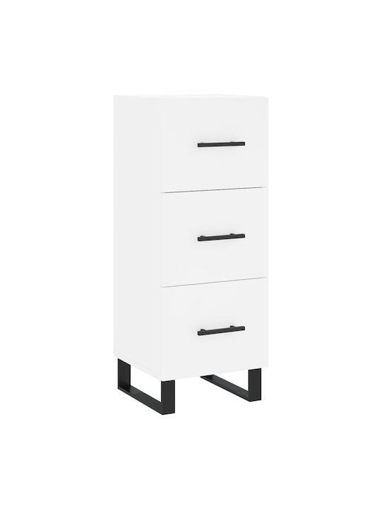 Office Storage Chipboard Drawer White L34.5xW34xH90cm