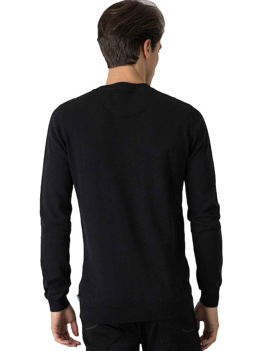 Tiffosi Herren Langarm-Pullover Schwarz