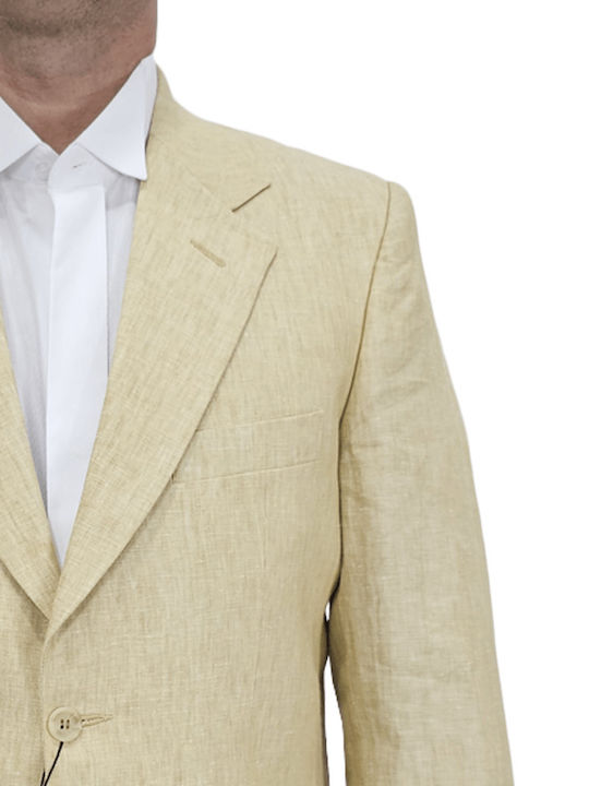 Men's Summer Suit Jacket Regular Fit Yellow