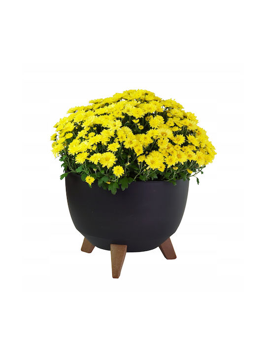 Lamela Roma Γλάστρα Πλαστική Anthracite 29x29x23εκ.