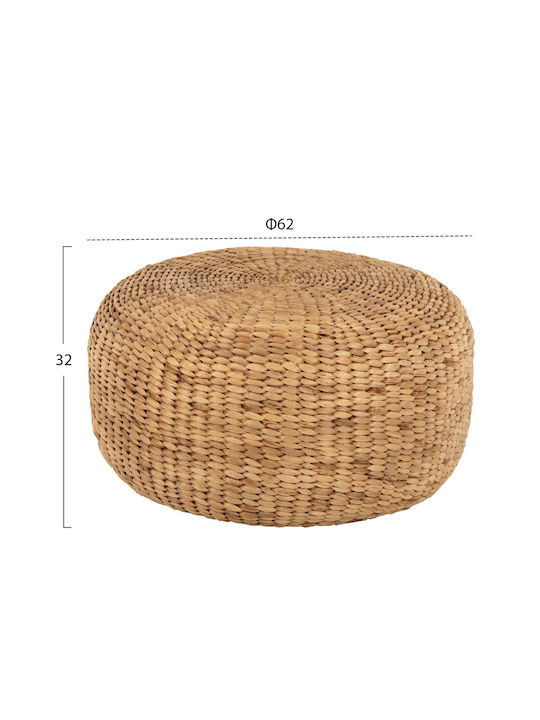 Stool For Living Room Wicker Beige 62x62x32cm