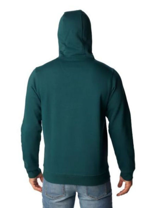 Columbia Men's Sweatshirt with Hood and Pockets Green