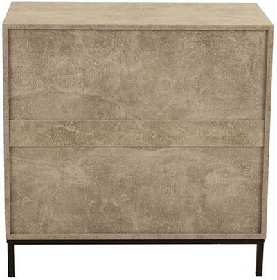 Bedroom Chest of Drawers Wooden Rubik with 3 Drawers 80x40x80cm