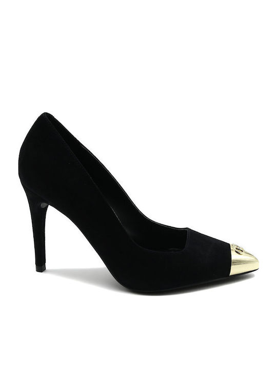 Vickie 150 Leder Pumps mit Stiletto Schwarz
