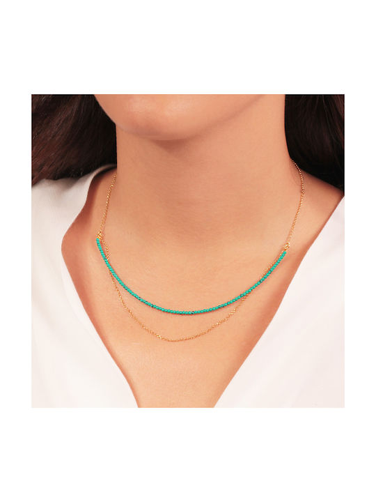 Abadianakis Necklace from Gold Plated Silver