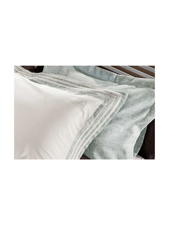 Guy Laroche Linen Kissenbezug-Set Oxford Ocean 50x70cm.