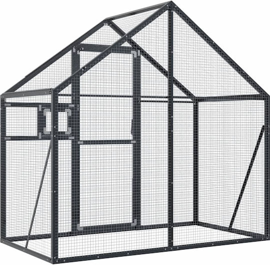 vidaXL Клетка за Птици 179x100x185см. Сив