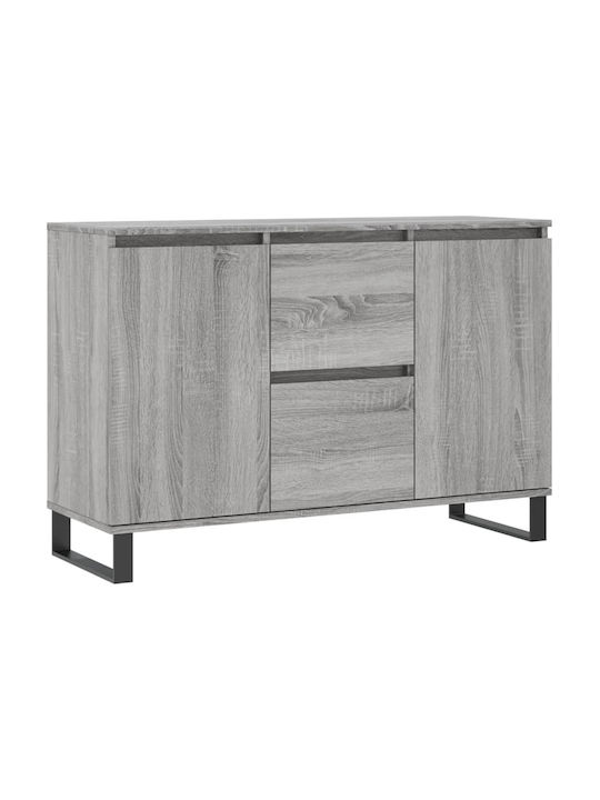 Wooden & Metallic Buffet Gray L104xW35xH70cm