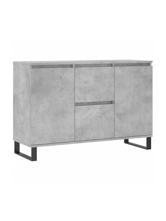 Sideboard made of Wood & Metal Gray 104x35x70cm