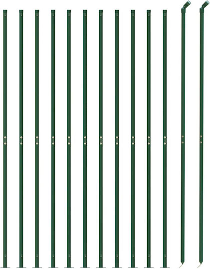 vidaXL Plasă de sârmă Galvanizat cu Îmbrăcăminte din PVC Verde 1.4x25m