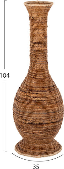 HomeMarkt Βάζο Δαπέδου Ψάθινο Καφέ Φ35xΥ104cm HomeMarkt Βάζο Δαπέδου Ψάθινο Καφέ Φ35xΥ104cm