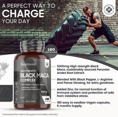 WeightWorld High Strength Black Maca Complex 5000mg 180 κάψουλες