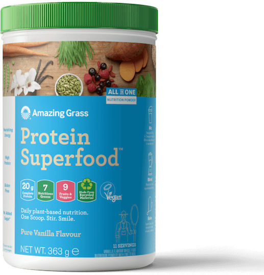 Amazing Grass Protein SuperFood Gluten & Lactose Free with Flavor Vanilla 360gr