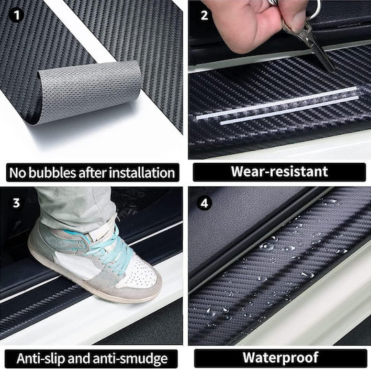 Car Interior Decorative Door Sill 4 Pieces
