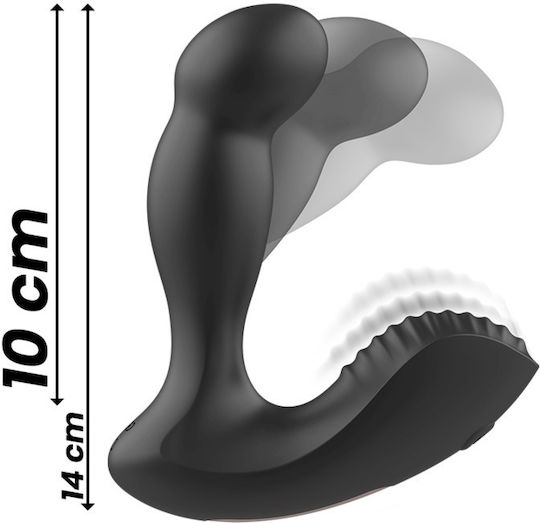 Ibiza Massager Mini Δονητής Μασάζ με Απομακρυσμένο Έλεγχο 11cm Μαύρος