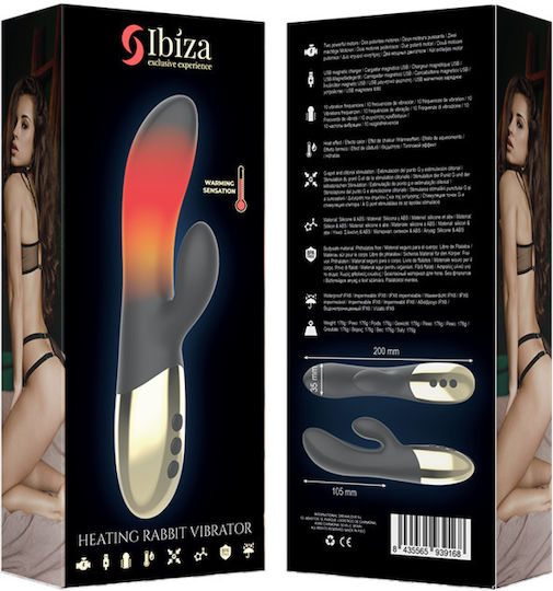 Ibiza Heating Δονητής Rabbit Μαύρος