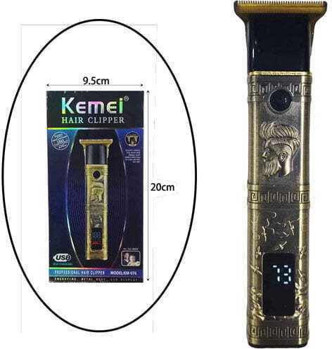 Kemei Κουρευτική Μηχανή Χρυσή KM-076
