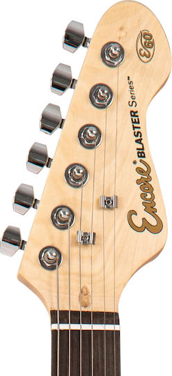 Encore Комплект Електрическа Китара Stratocaster Черен с Калъф