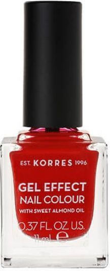 Korres Gel Effect Luciu Lustruirea De Lungă Durată Oja 51 Roșu Roz 11ml