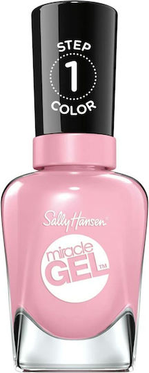 Sally Hansen Miracle Gel Step1 Nagellack Glossy Lang anhaltende Politur Rosa