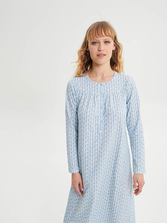 Vamp Sommer Damen Nachthemd Hellblau