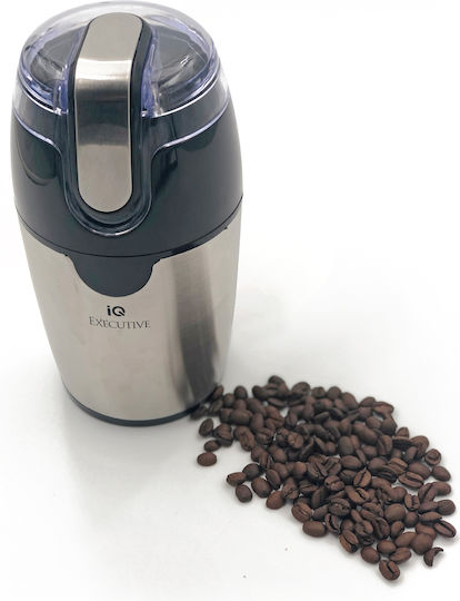 IQ Electric Coffee Grinder 200W for 70gr Beans Silver