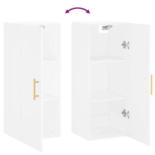 vidaXL Bathroom Cabinet L34.5xW34xH90cm White