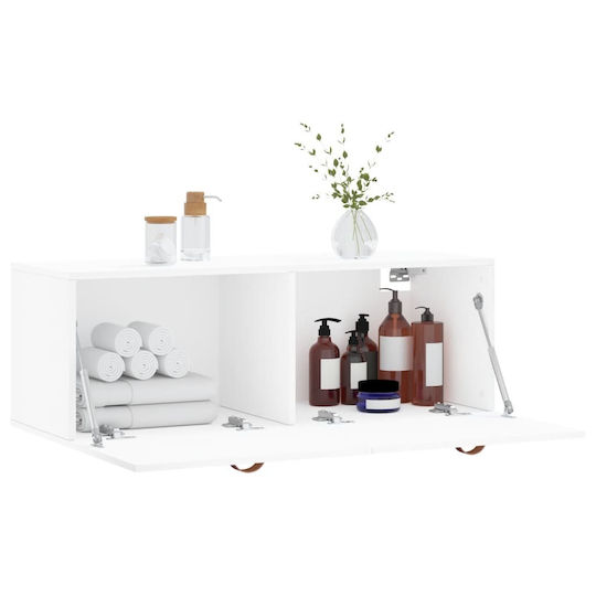 vidaXL Badezimmerschrank B100xT36.5xH35cm Weiß