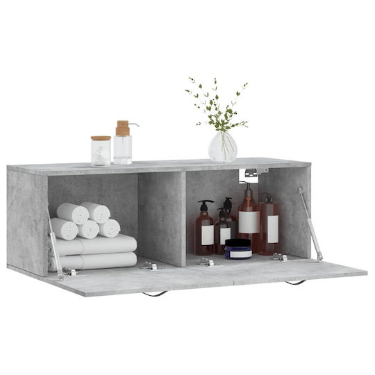 vidaXL Ντουλάπι Μπάνιου 100x36.5x35cm Γκρι