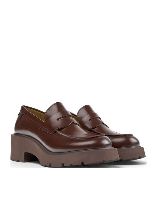 Milah Women's Moccasins in Burgundy Color