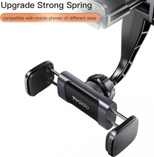 Yesido Car Mobile Mount with Adjustable Hooks Black