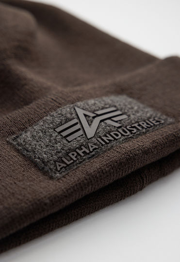 Knitted Beanie Cap Brown