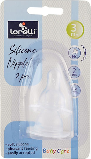 Lorelli Tetine din Silicon de Flux Normal pentru 3+ luni 2buc