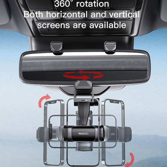 Yesido Car Mobile Mount with Adjustable Hooks Black