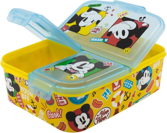 Stor Plastik Kinder Lebensmittelbehälter Mickey 16 x 13 x 5.5cm