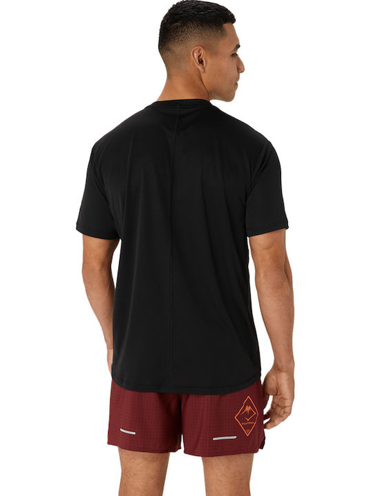 ASICS Fujitrail Bărbați T-shirt Sportiv cu Mânecă Scurtă Negru