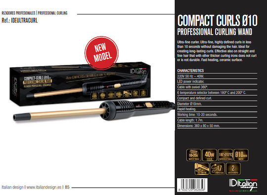 ID Italian Compact Curls Lockenstab für Locken 10mm 40W