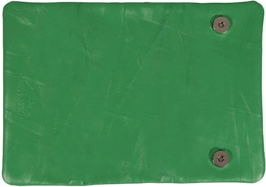 Mestango Leather Tobacco Pouch With Magnetic Clasp 15.5x8cm Green