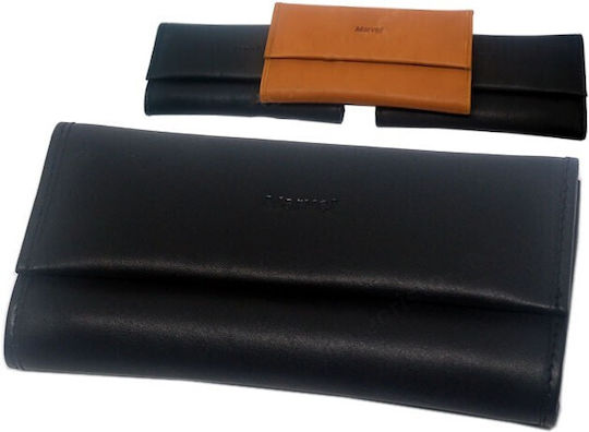 Marvel Tobacco Pouch Made of Brown Artificial Leather with Button Closure